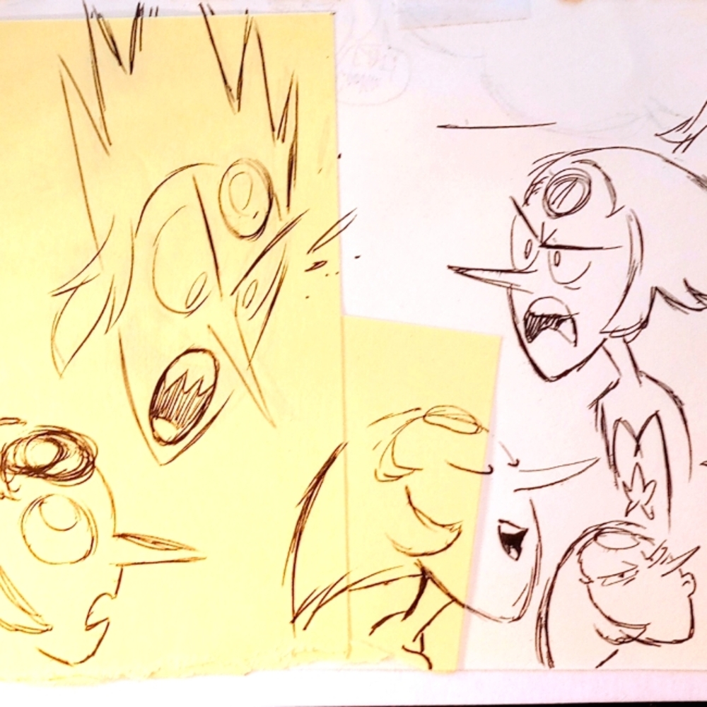 SU "Steven & Pearl" Original Sketchbook Pages Concept Art - Raven Molisee